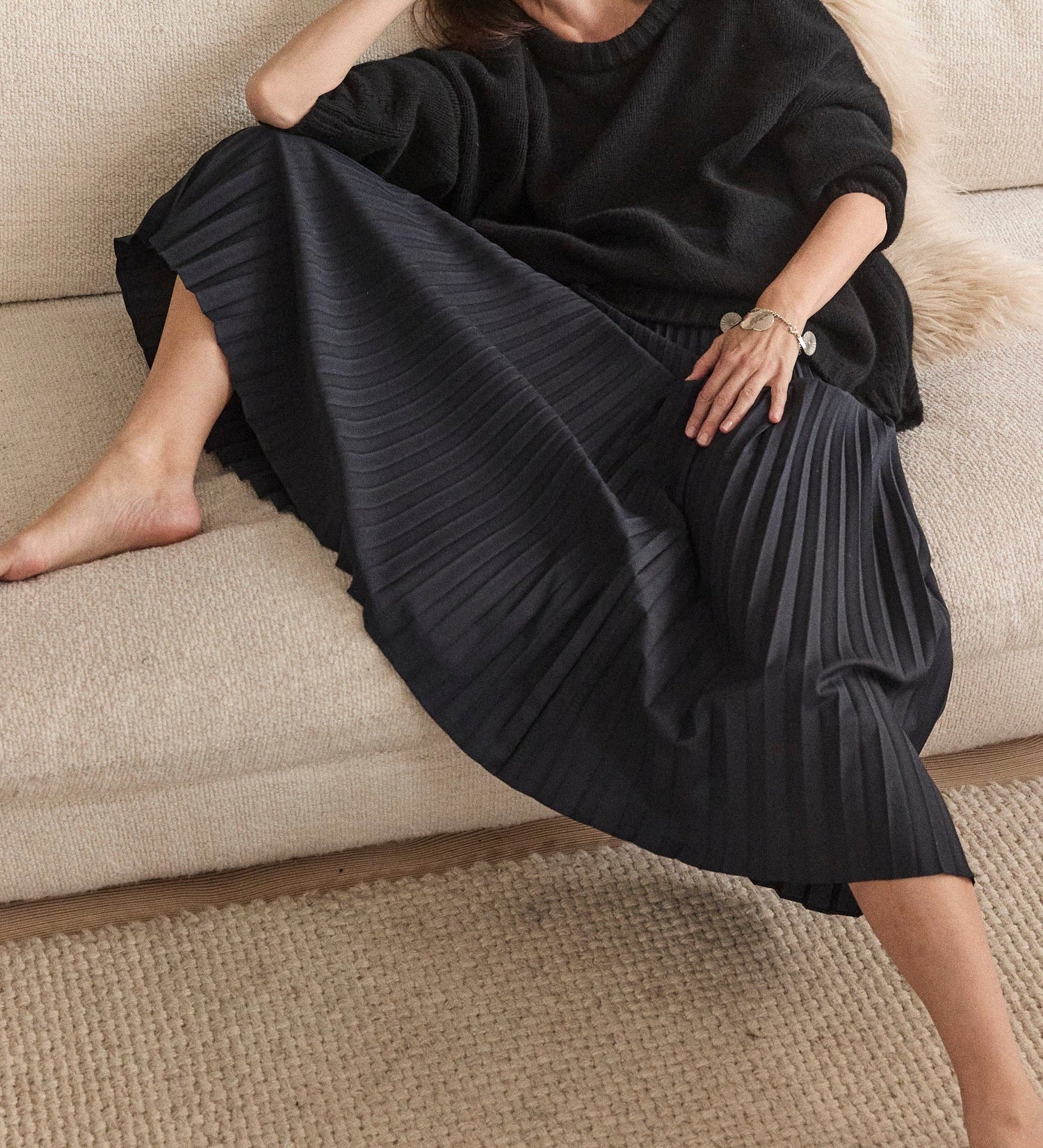 Jamie Haller - The Accordion Skirt in Navy
