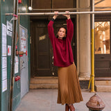 Jamie Haller - The Accordion Skirt in Mustard