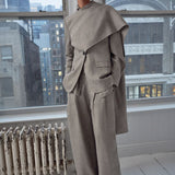 St. Agni - Melange Scarf Blazer - Rye