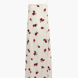 Khaite - Sicily Dress in Cream with Raspberry Print
