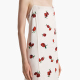 Khaite - Sicily Dress in Cream with Raspberry Print