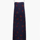 Khaite - Sicily Dress in Amethyst with Raspberry Print