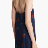 Khaite - Sicily Dress in Amethyst with Raspberry Print