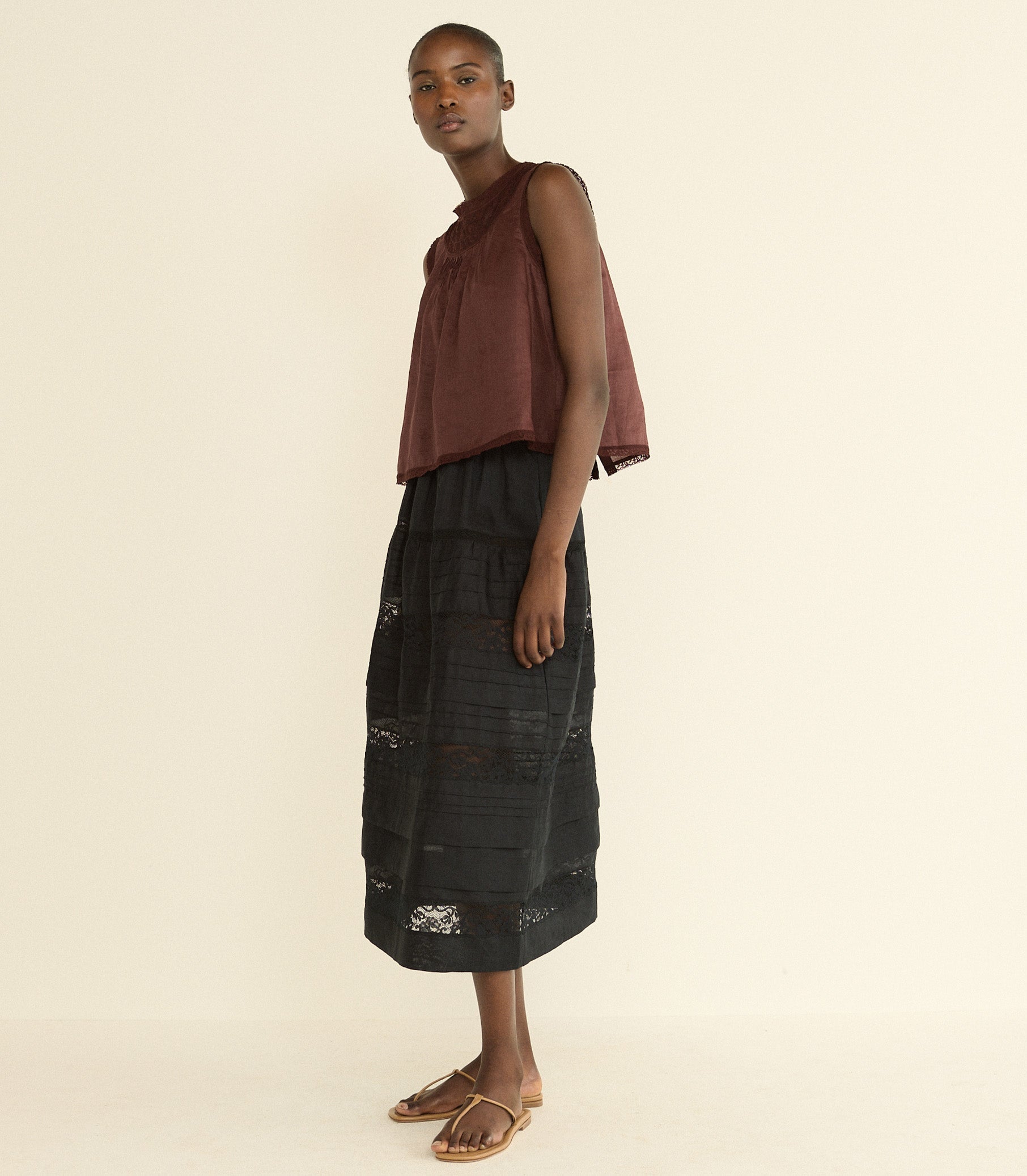DOEN - SIDRA SKIRT - - BLACK