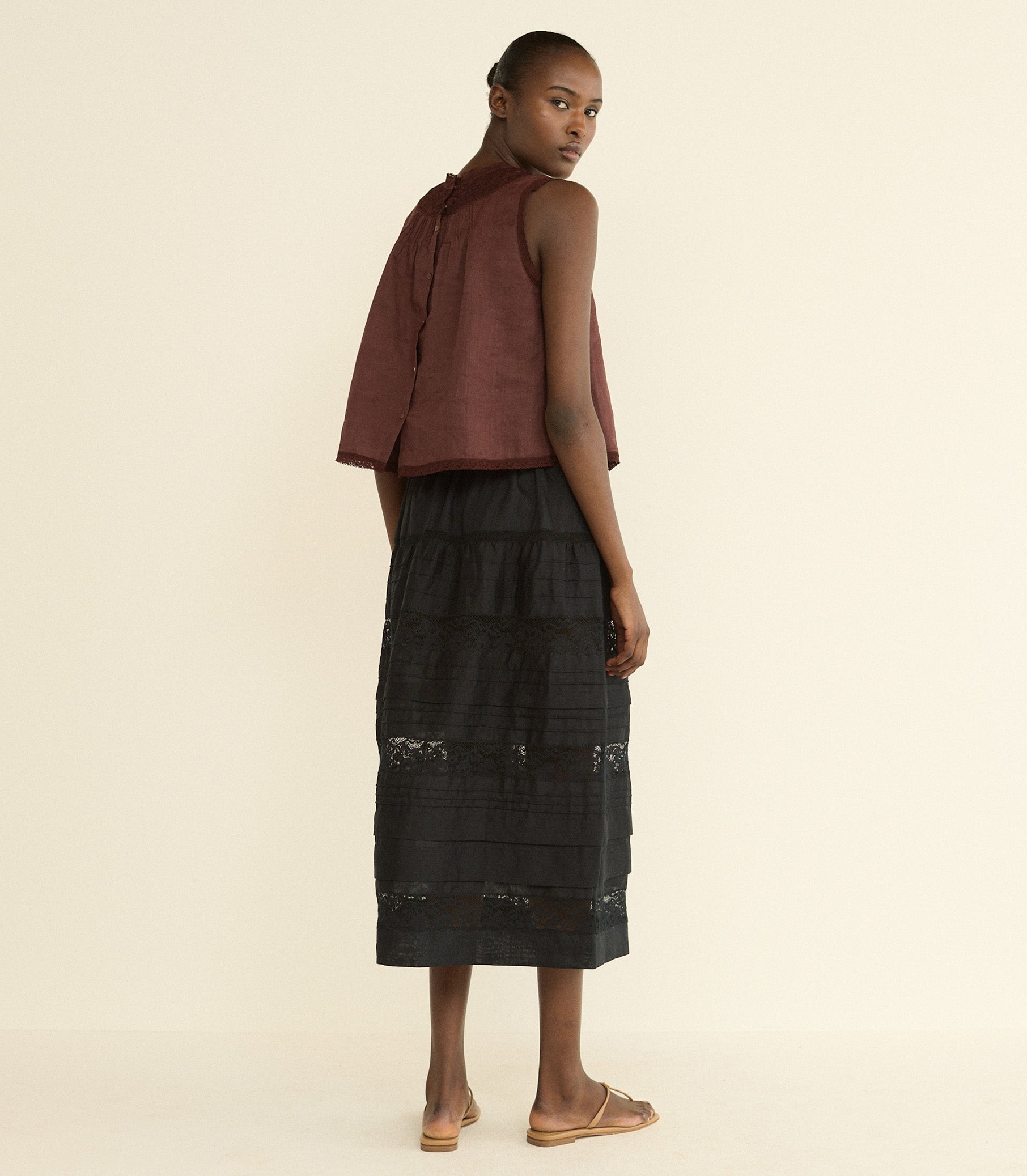 DOEN - SIDRA SKIRT - - BLACK
