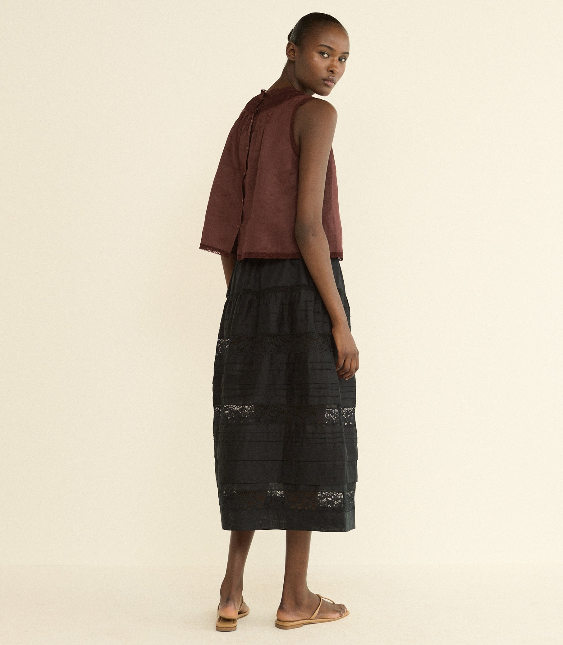 DOEN - SIDRA SKIRT - - BLACK