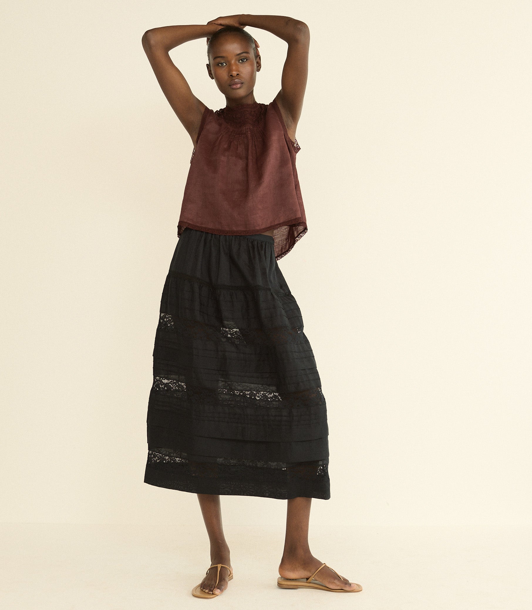 DOEN - SIDRA SKIRT - - BLACK