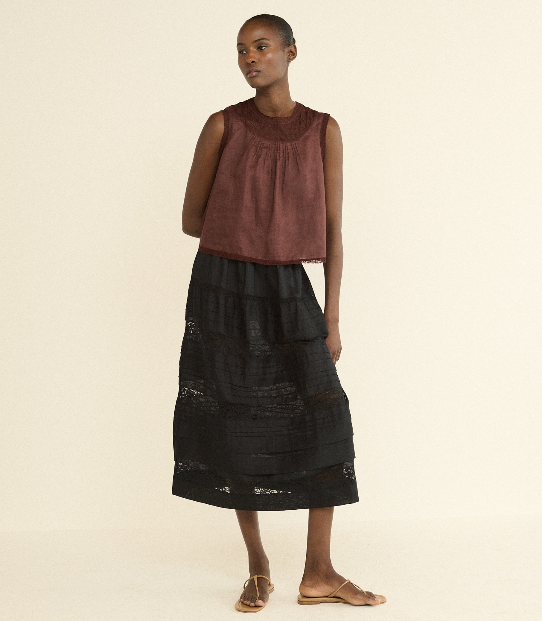 DOEN - SIDRA SKIRT - - BLACK
