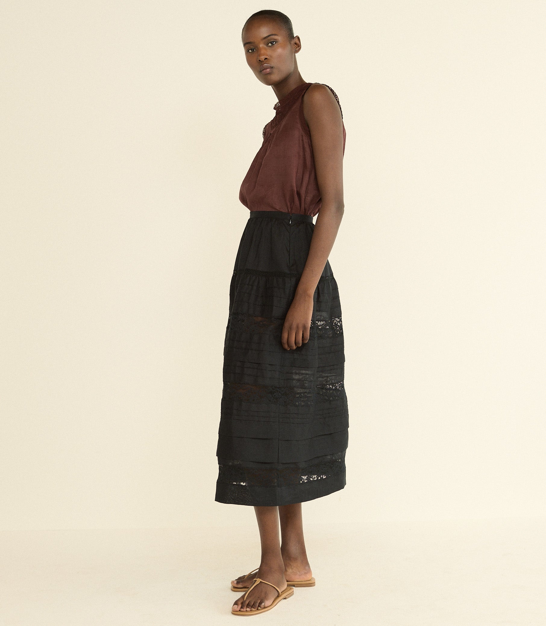 DOEN - SIDRA SKIRT - - BLACK