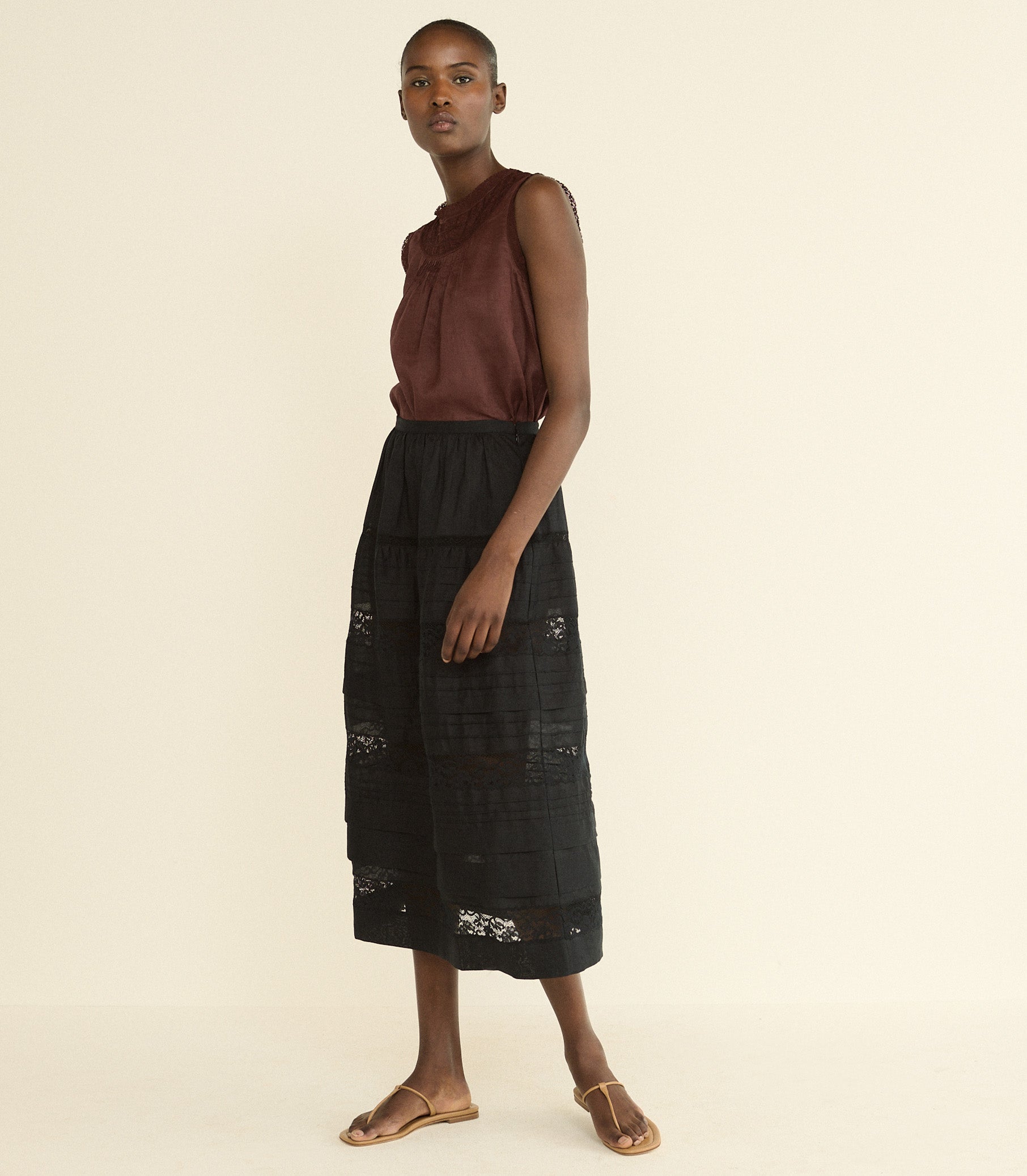 DOEN - SIDRA SKIRT - - BLACK
