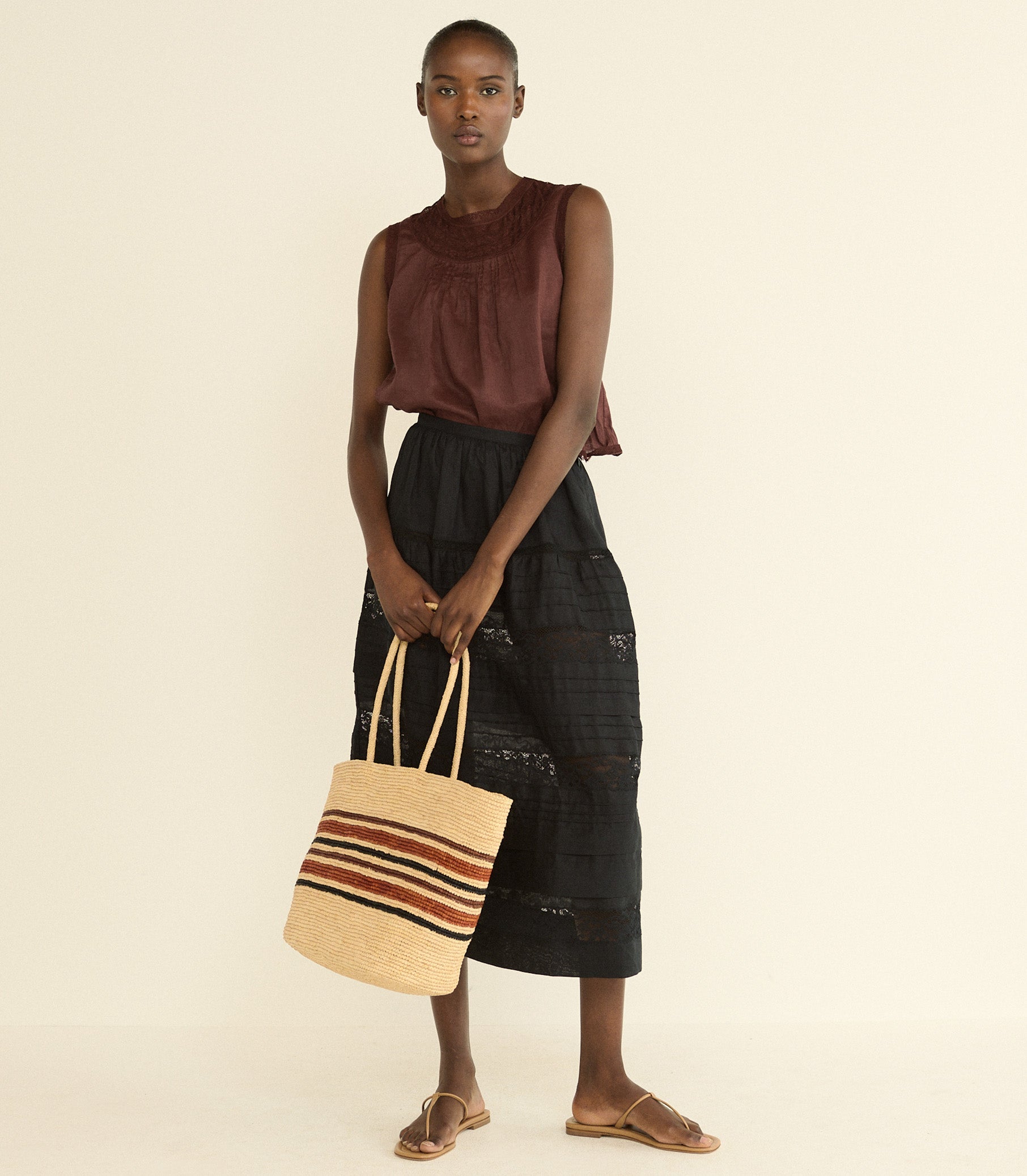 DOEN - SIDRA SKIRT - - BLACK