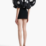 Khaite - Siel Dress in Black with Large White Dots