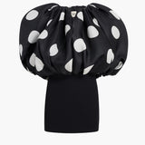 Khaite - Siel Dress in Black with Large White Dots