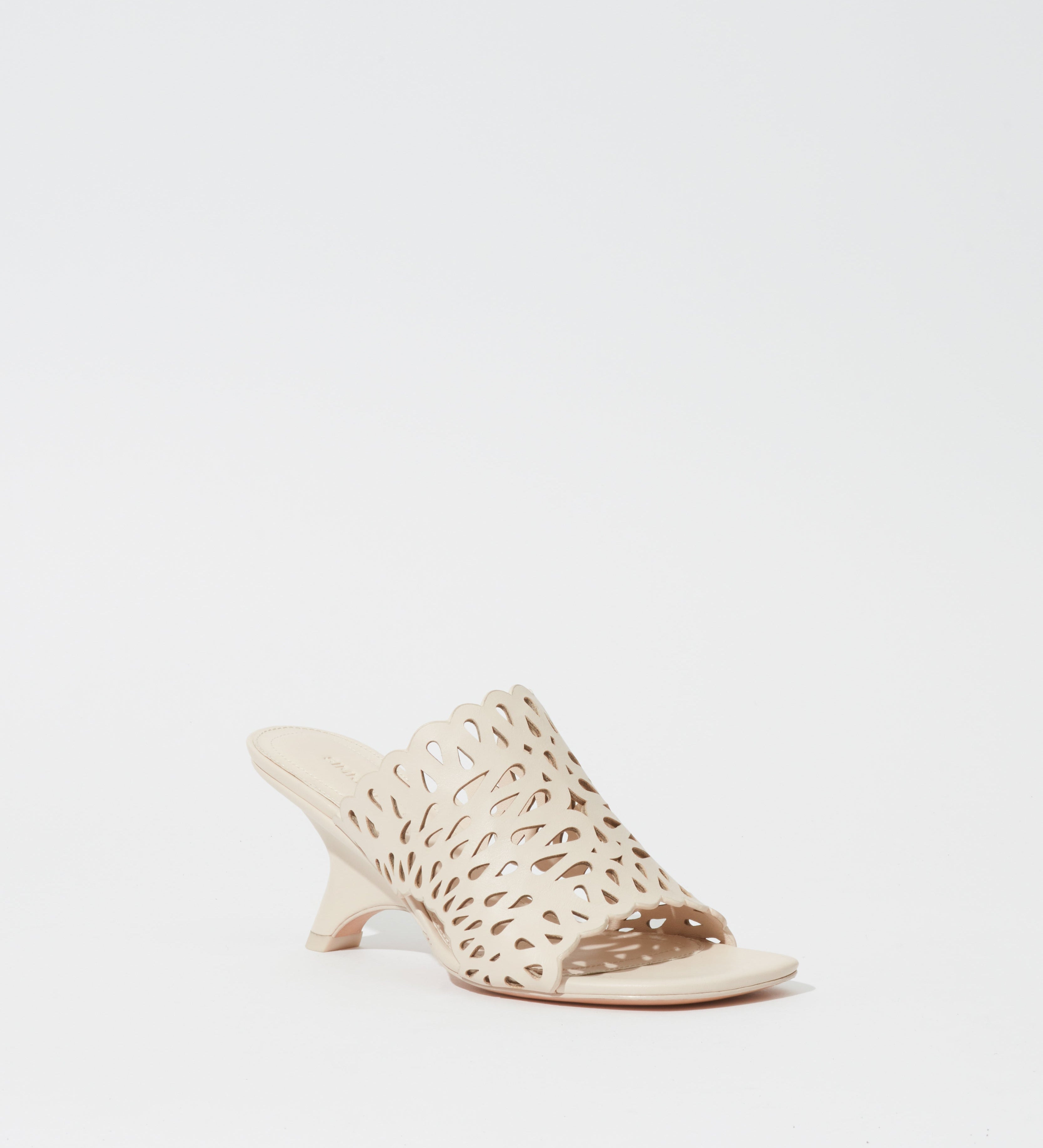 Simkhai - Shadow Mule Laser Cut Leather Sandal
