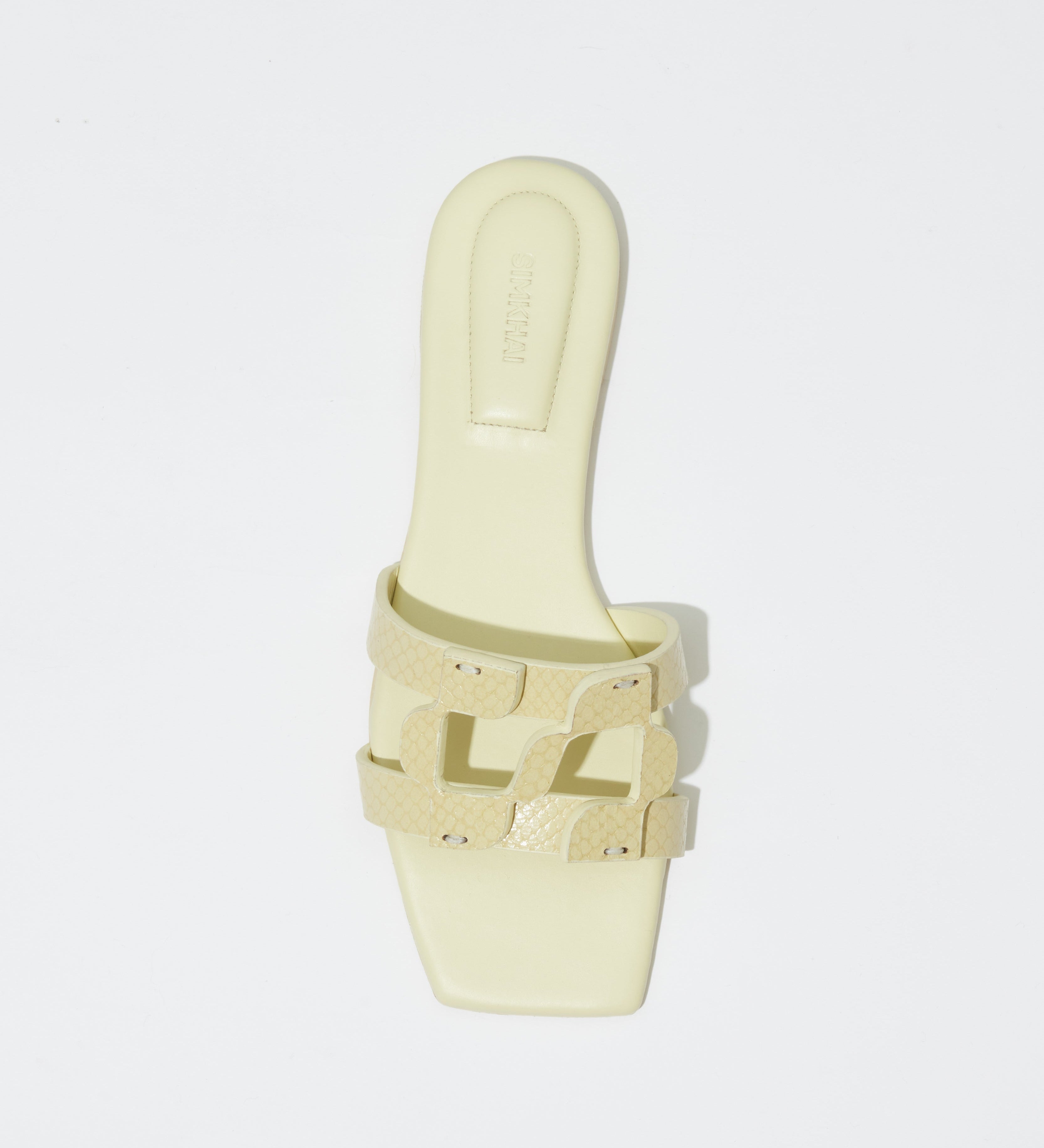 Simkhai - Monogram Snake Leather Flat Slide