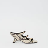 Simkhai - River Snake Print Leather Buckle Mule