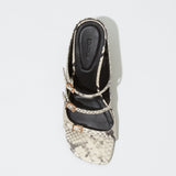 Simkhai - River Snake Print Leather Buckle Mule
