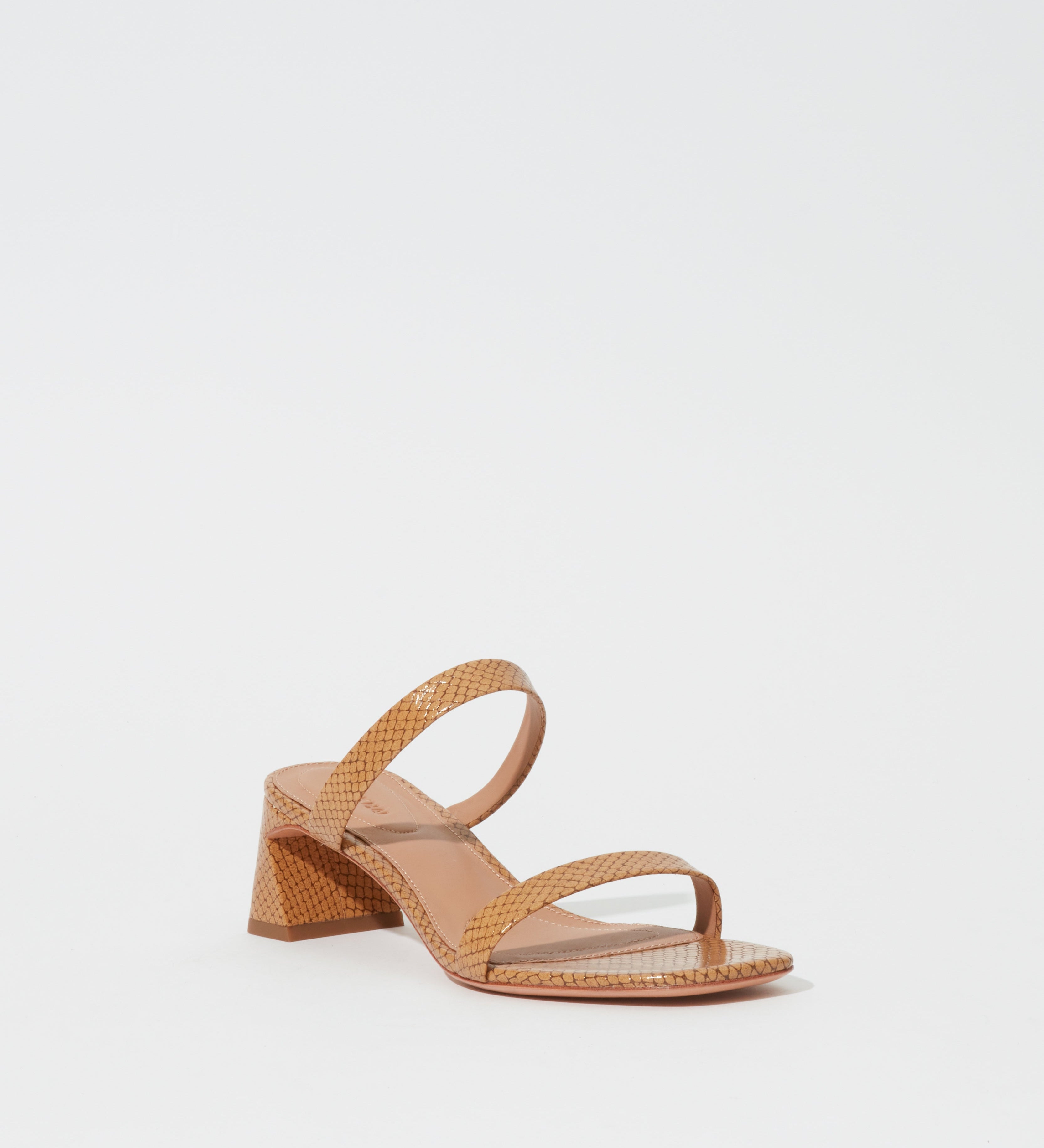 Simkhai - Clara Debossed Leather Block Heel