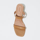 Simkhai - Clara Debossed Leather Block Heel