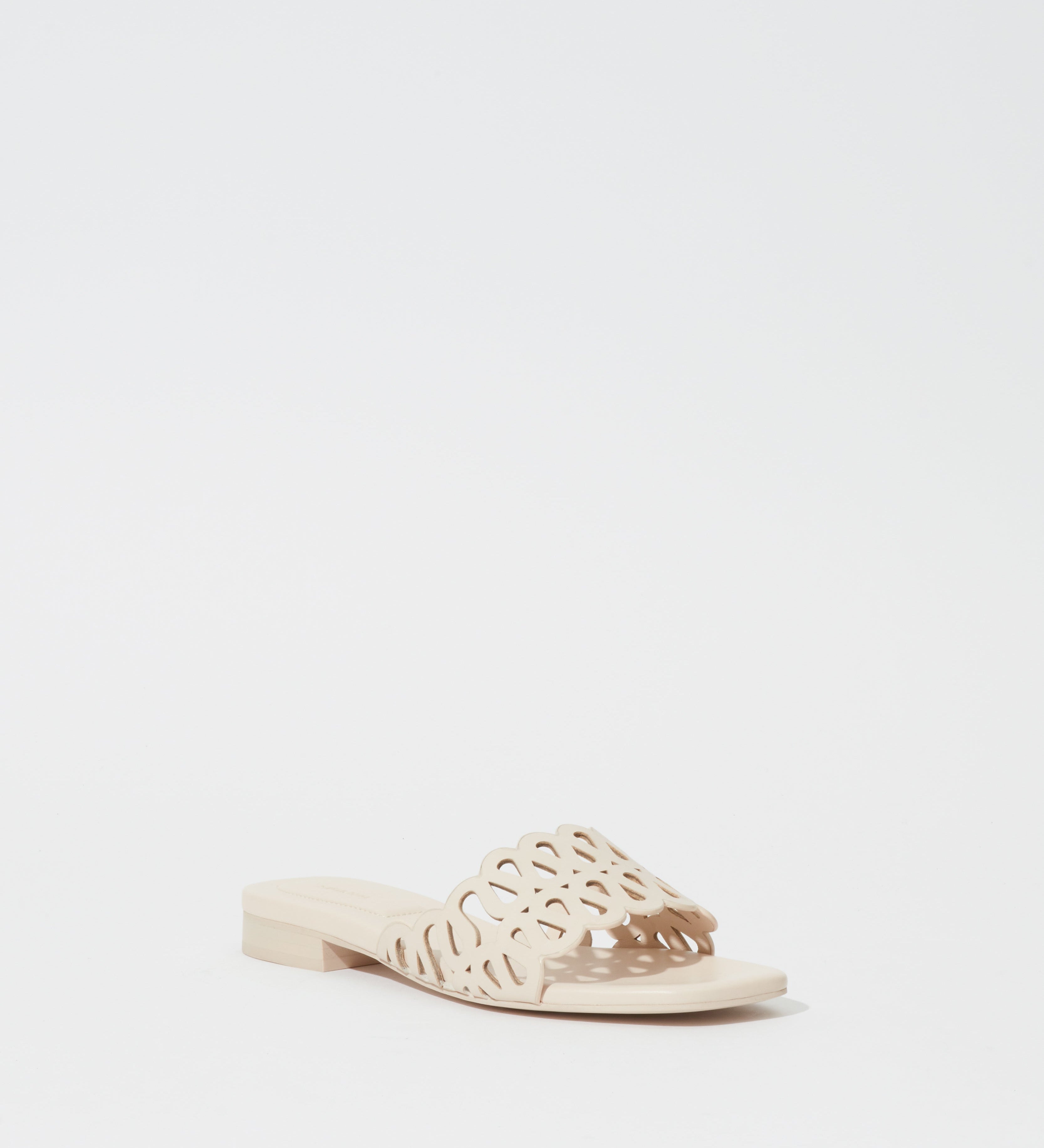 Simkhai - Mccall Laser Cut Leather Flat Slide