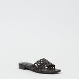 Simkhai - Mccall Laser Cut Leather Flat Slide