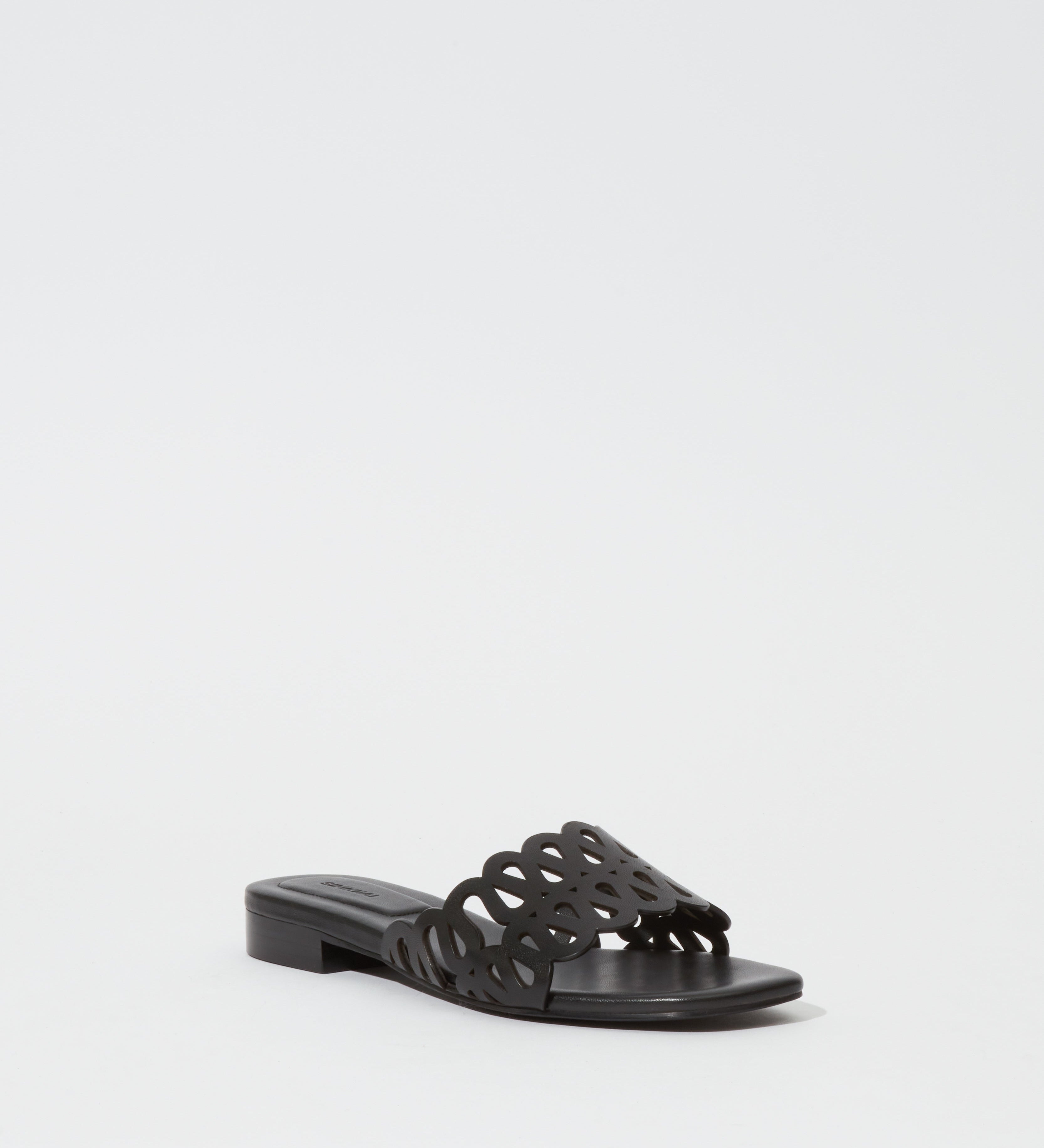 Simkhai - Mccall Laser Cut Leather Flat Slide