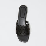 Simkhai - Mccall Laser Cut Leather Flat Slide