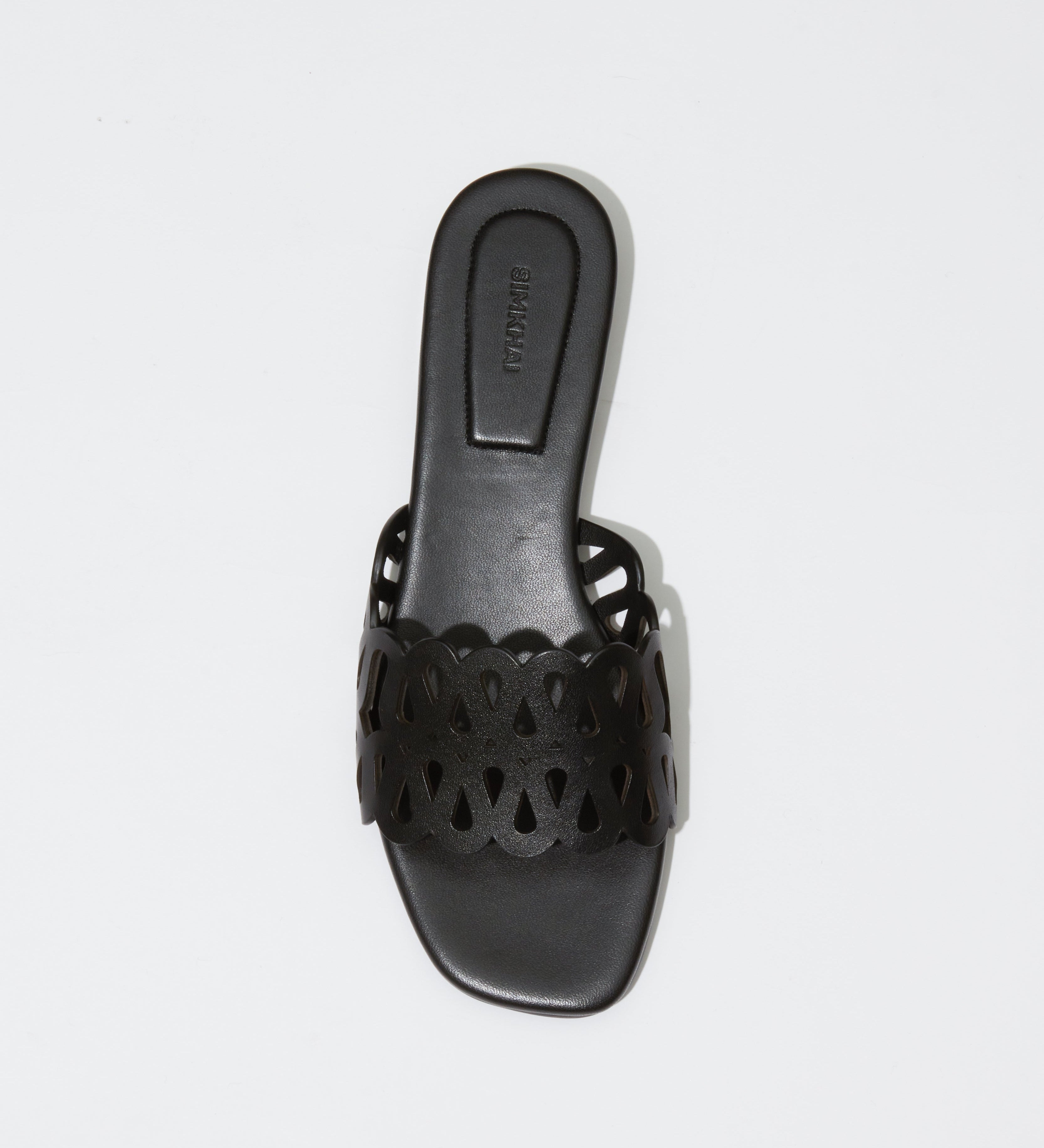 Simkhai - Mccall Laser Cut Leather Flat Slide
