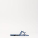 Simkhai - Monogram Denim Leather Flat Slide