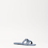Simkhai - Monogram Denim Leather Flat Slide