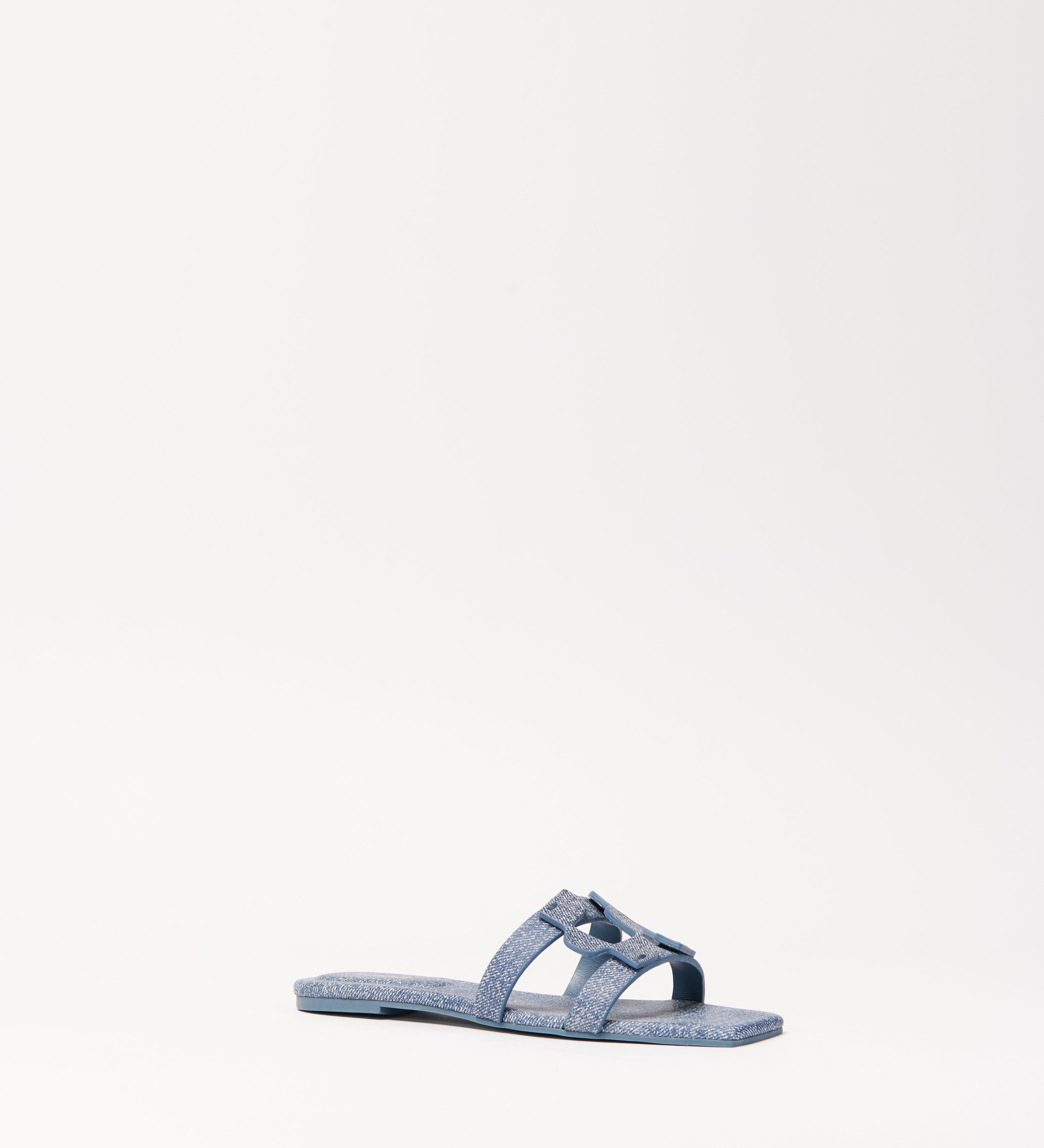 Simkhai - Monogram Denim Leather Flat Slide