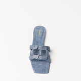 Simkhai - Monogram Denim Leather Flat Slide