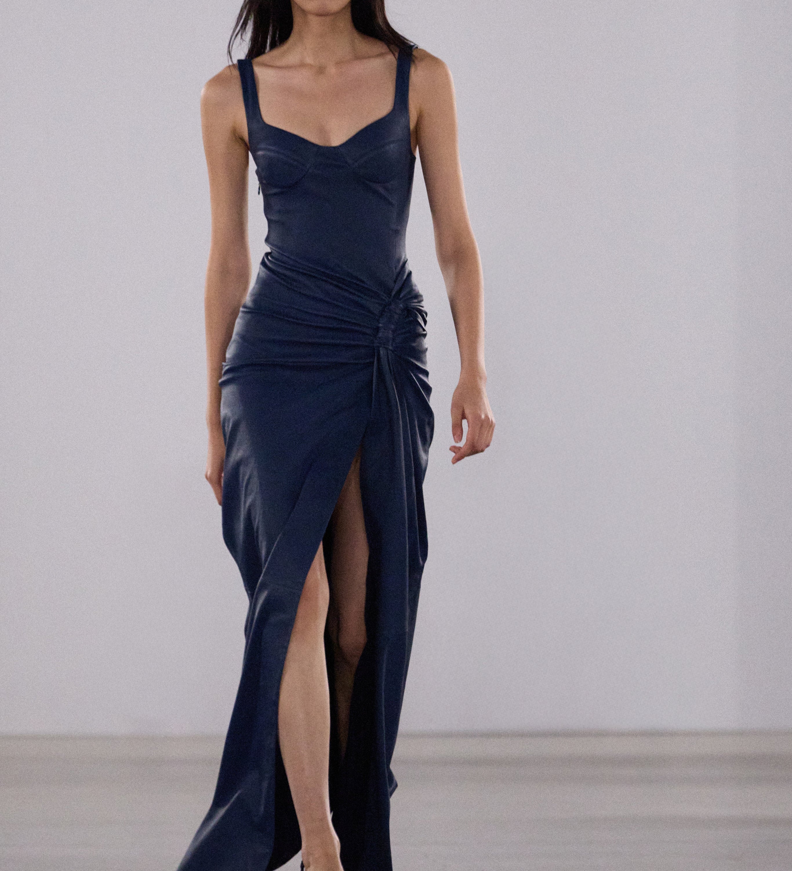 Simkhai - Lyle Draped Leather Dress