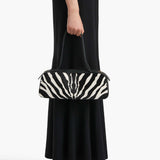 Khaite - Simona Shoulder Bag in Zebra Print Haircalf