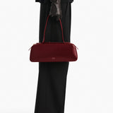 Khaite - Simona Shoulder Bag in Oxblood Crackle Patent Leather