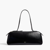 Khaite - Simona Shoulder Bag in Black Crackle Patent Leather