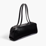 Khaite - Simona Shoulder Bag in Black Crackle Patent Leather