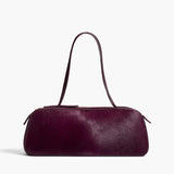 Khaite - Simona Shoulder Bag in Eggplant Haircalf