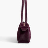 Khaite - Simona Shoulder Bag in Eggplant Haircalf