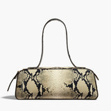Khaite - Simona Shoulder Bag in Natural Python - Embossed Leather