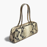Khaite - Simona Shoulder Bag in Natural Python-Embossed Leather