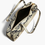 Khaite - Simona Shoulder Bag in Natural Python-Embossed Leather