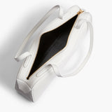 Khaite - Simona Shoulder Bag in Optic White Crackle Patent Leather