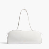 Khaite - Simona Shoulder Bag in Optic White Crackle Patent Leather