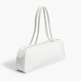 Khaite - Simona Shoulder Bag in Optic White Crackle Patent Leather