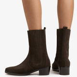 Jude - Smoke Ankle Boot Brown Suede Leather
