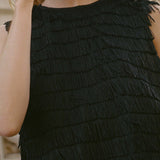 DÔEN - SOIRÉE TUNIC TOP -- BLACK