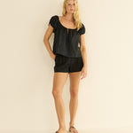 DOEN - SOLINA TOP - - BLACK