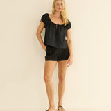 DOEN - SOLINA TOP - - BLACK