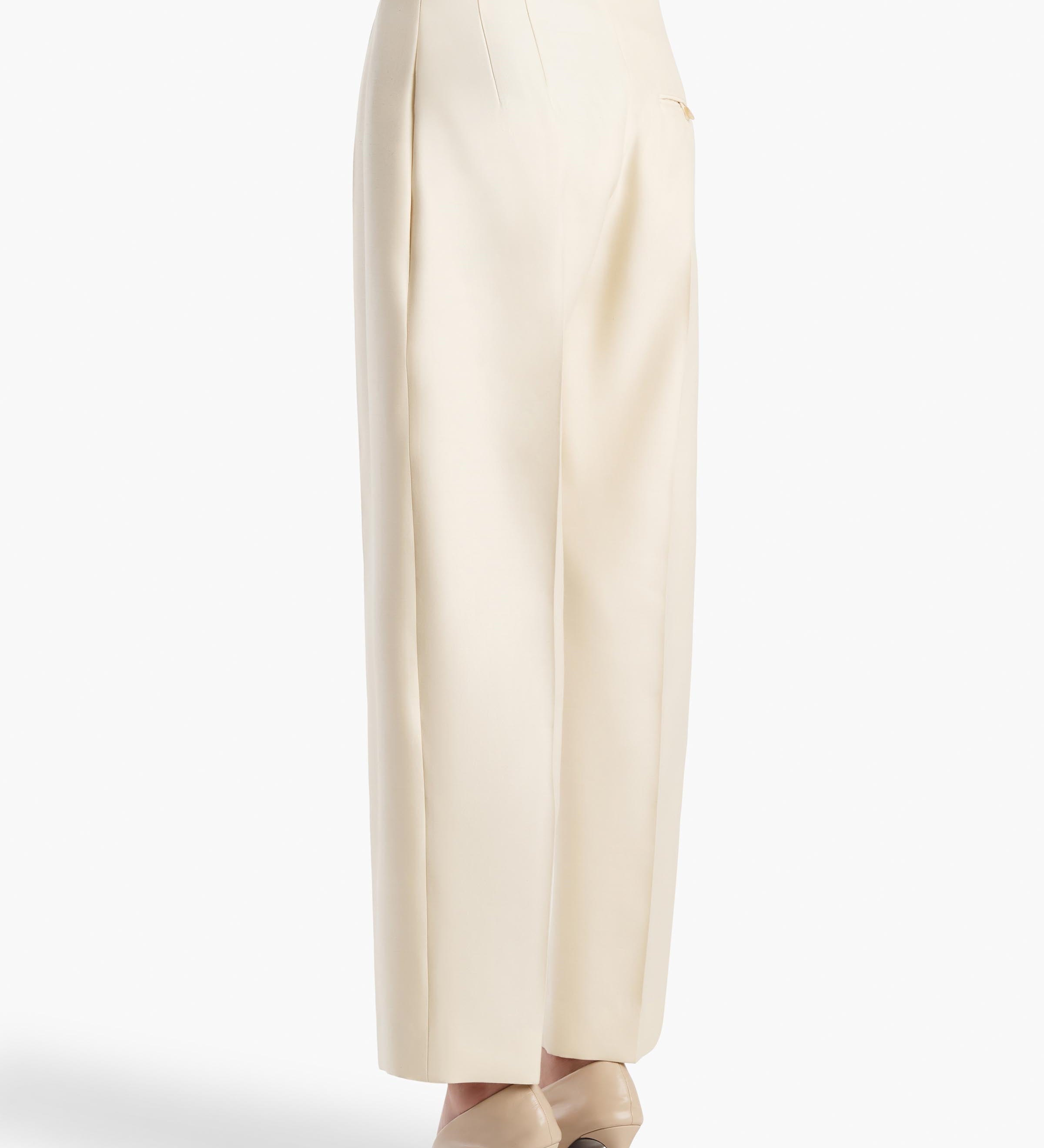 Khaite - Somera Pant in Ivory Glow